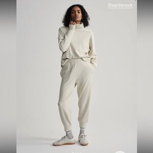 Varley Brushed Rib Slim Cuff Pant 25" Cement Marl